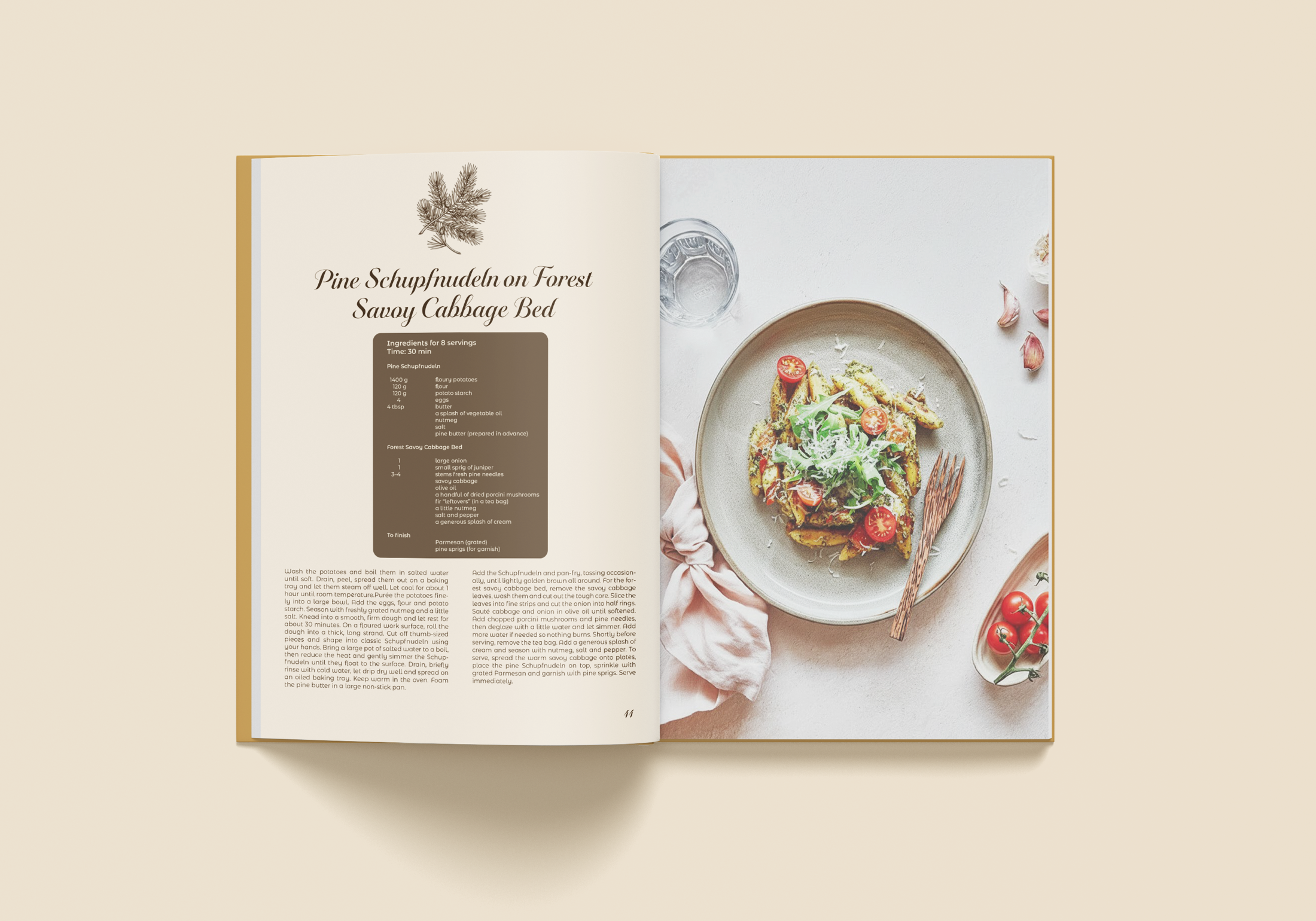 Cookbook recipes spread